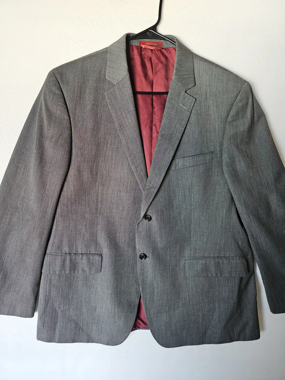 IZOD Macy's Men's Grey 2-Button Blazer Suit Jacket Size 44S